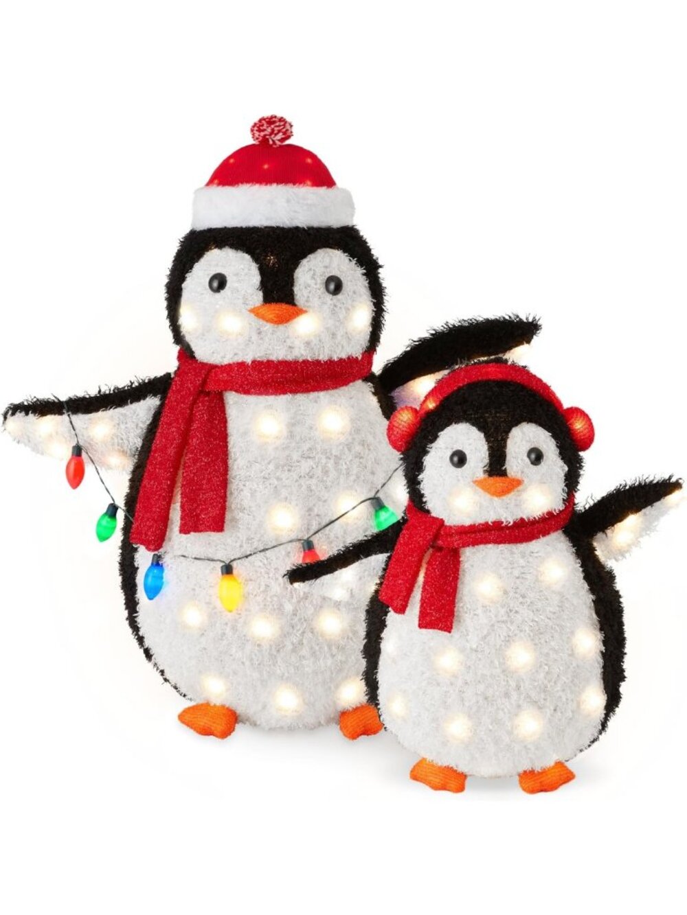 Lighted Penguin Family 3ft Pop-Up Outdoor Christmas Decoration, 150 LED
